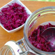 Picture of purple fermented cabbage recipe