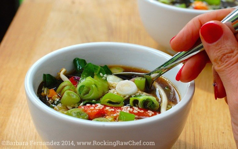 Picture of raw vegan oriental soup recipe